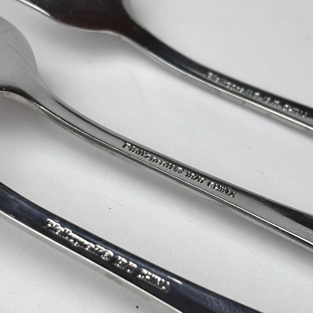Pfaltzgraff 18/0 Stainless Steel Dinner Forks Set of 4‎ Silver Glossy 8 inch